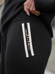 Zweiteiliges Trainingsanzug-Set Schwarz OZONEE JS/26C8801/3