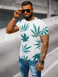 Herren T-shirt Weiß-Grün OZONEE O/BL54