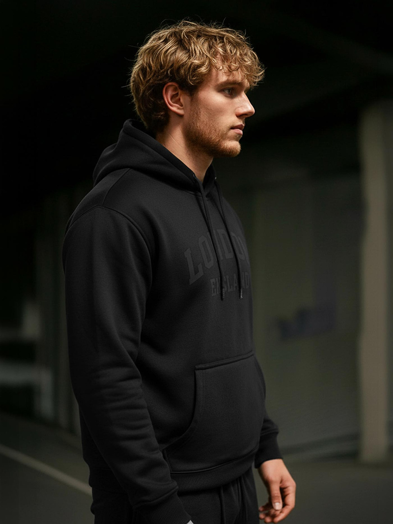 Herren Kapuzenpullover Schwarz OZONEE JS/8B1986/3