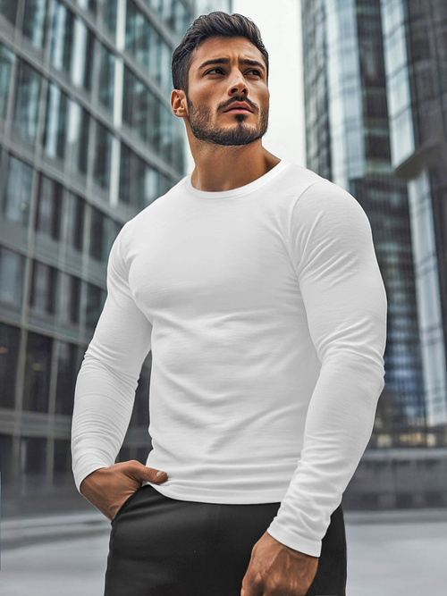 Herren Longsleeve Weiß OZONEE JS/2088