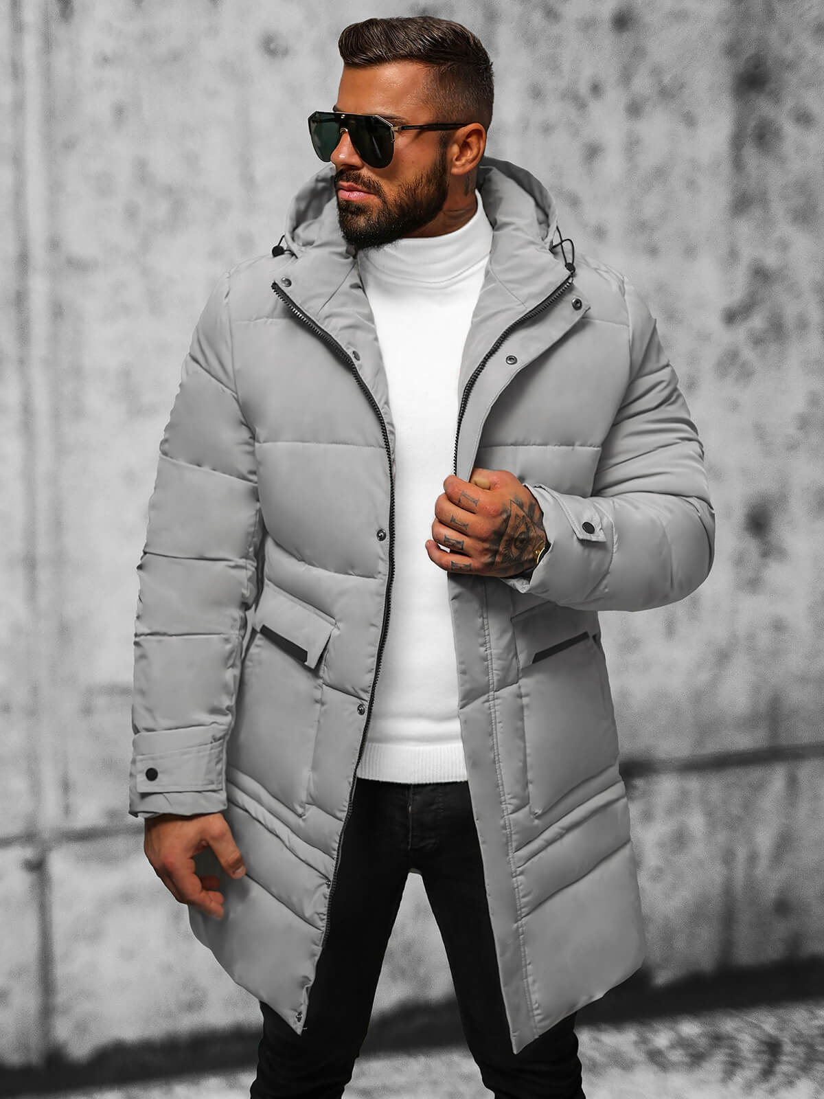 Herren Jacke Grau OZONEE JS/31M5011 OZONEE