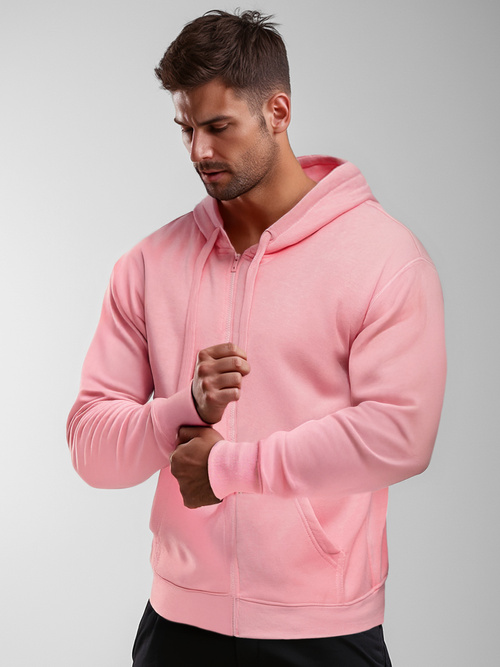 Herren Kapuzenpullover Puderrosa OZONEE JS/2008