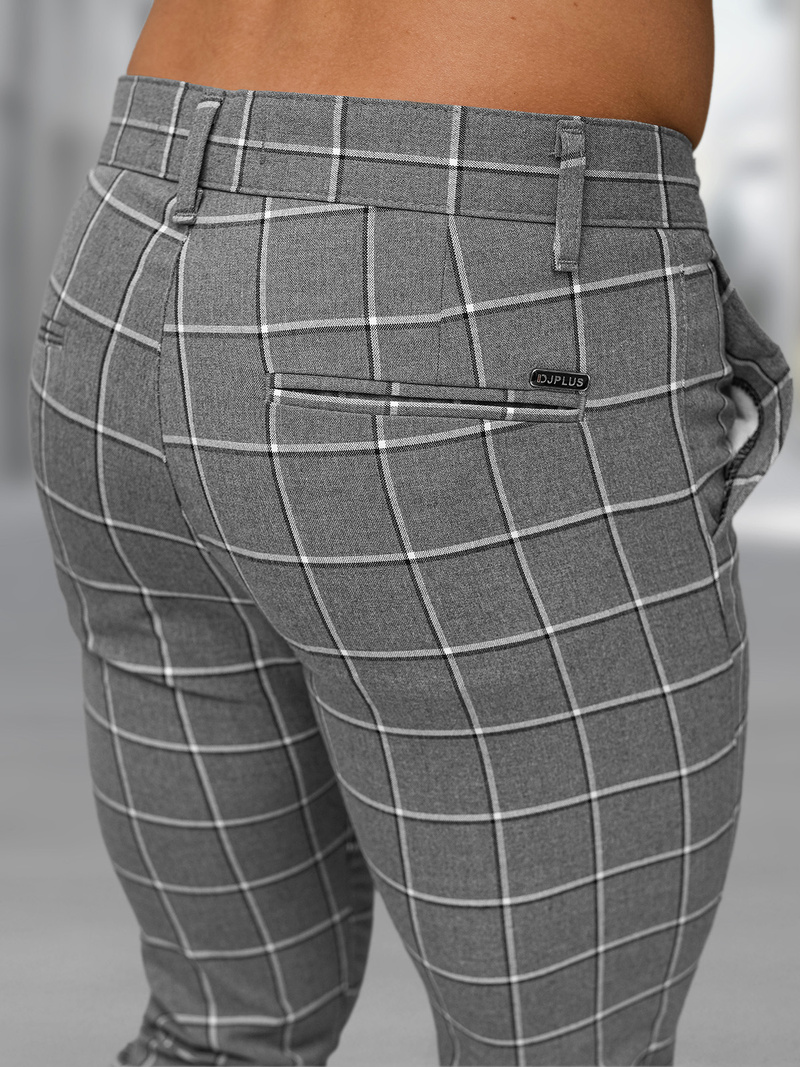 Herren Chino Hose Anthrazit OZONEE DJ/5522Z