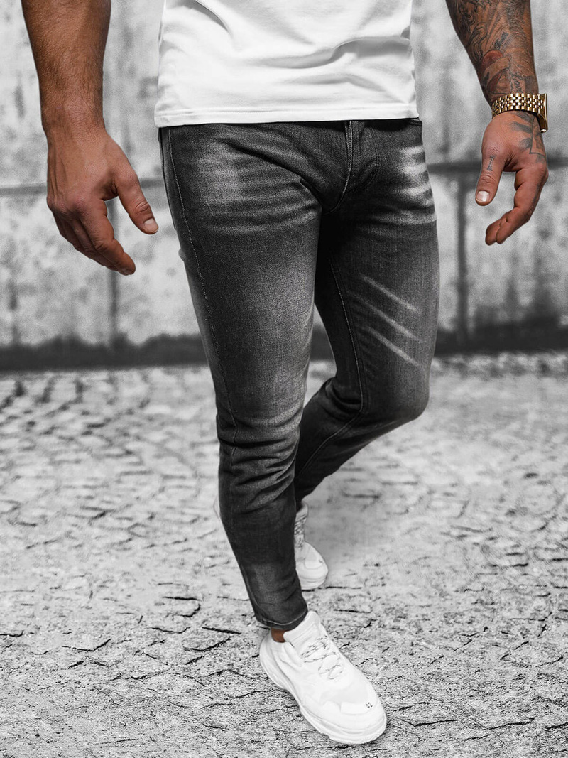 Herren Jeanshose Schwarz OZONEE NB/MP0199N