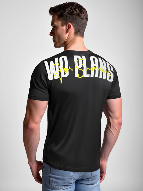 Herren T-shirt Schwarz OZONEE O/T1277/3Z