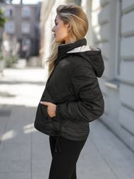 Damen Jacke Schwarz-Beige OZONEE JS/16M9315/392B