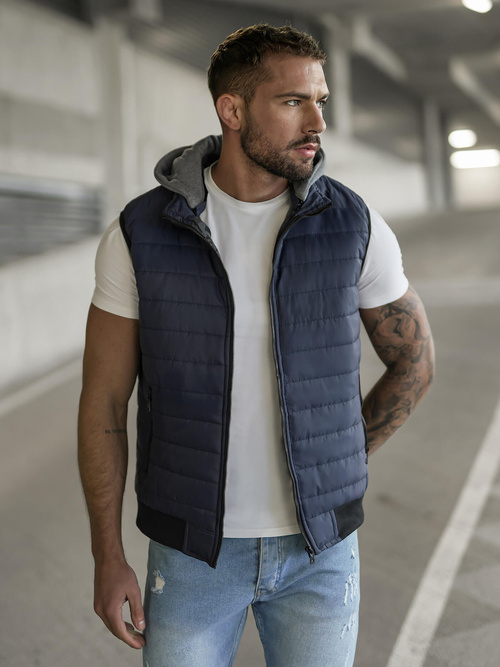 Herren Weste Dunkelblau OZONEE JS/8M983/215Z