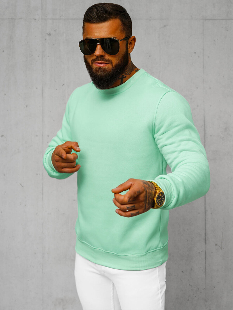 Herren Sweatshirt Mintgrün OZONEE JS/2001-10Z