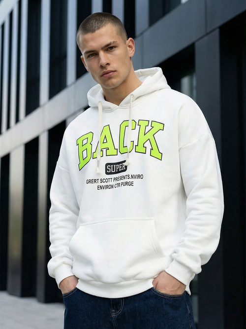 Herren Kapuzenpullover Weiß OZONEE O/TT30513Z