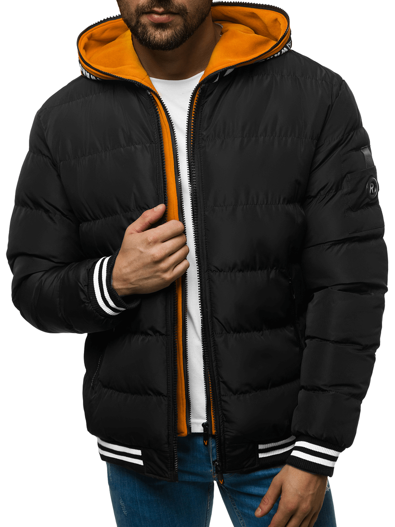 Herren Winterjacke Schwarz OZONEE N/6900/1