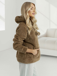 Damen Kapuzenpullover Camel OZONEE JS/HH192/157