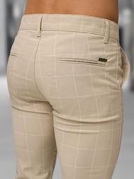 Herren Chino Hose Beige OZONEE DJ/5505Z