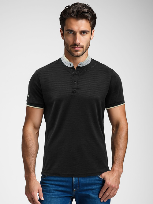 Herren Poloshirt Schwarz OZONEE O/YN2/575
