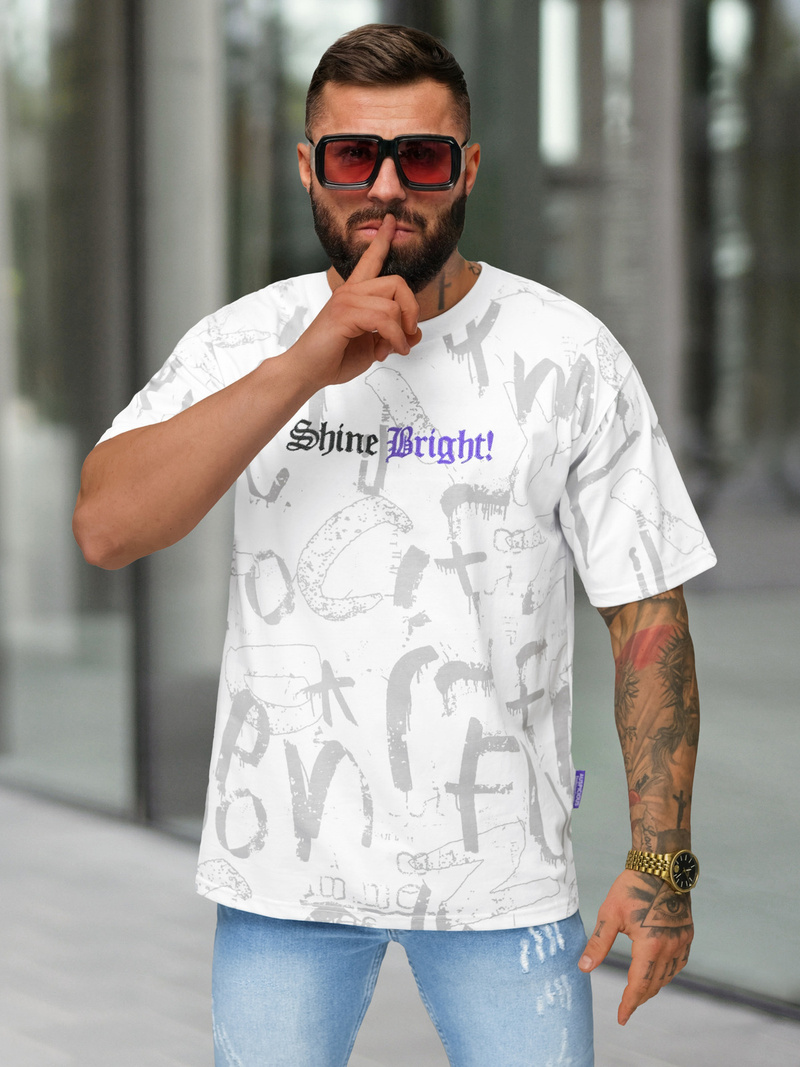 Herren T-shirt Weiß OZONEE O/YN2/621