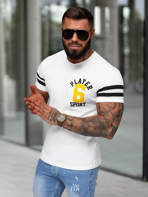 Herren T-shirt Weiß OZONEE JS/8B1391/1