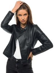 Damen Lederjacke Schwarz OZONEE YD/BF5935502
