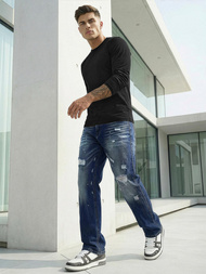 Herren Jeanshose Blau OZONEE O/KK2885Z