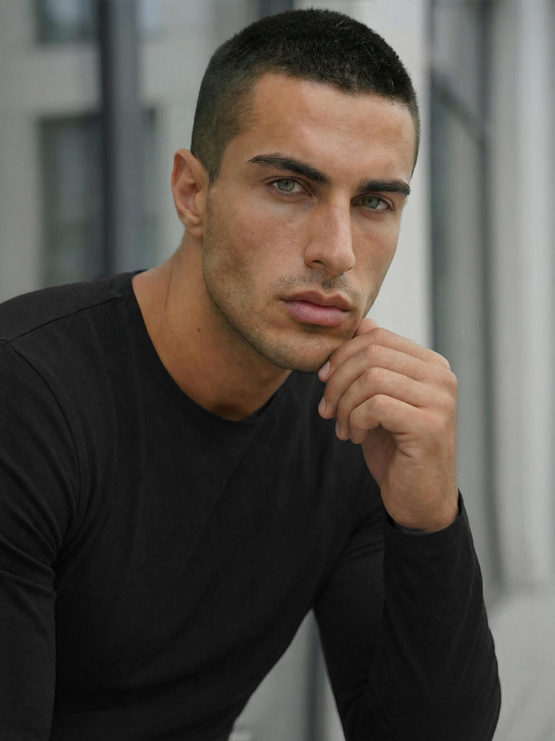 Herren Longsleeve Schwarz OZONEE JS/DB71/1