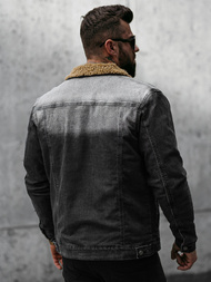 Herren Jeansjacke Sherpa Schwarz OZONEE NB/MJ520NZ