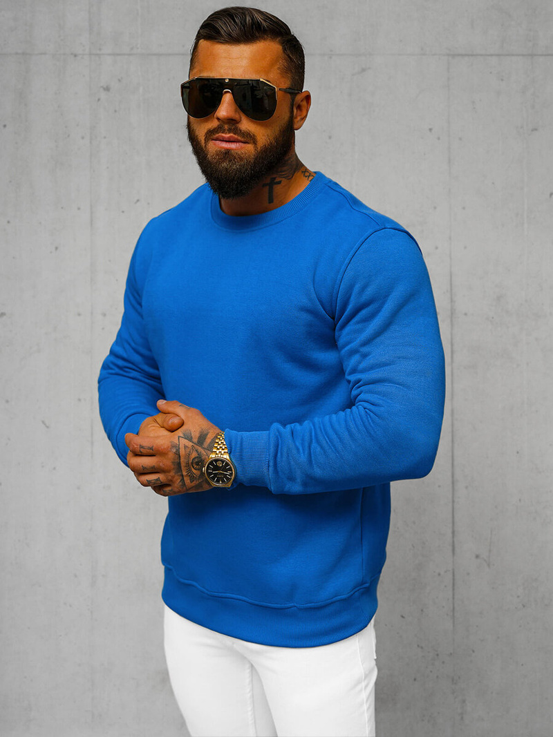 Herren Sweatshirt Blau OZONEE JS/2001-10Z