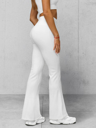 Damen Leggings mit Breiten Beinen Weiß JS/XY24016L