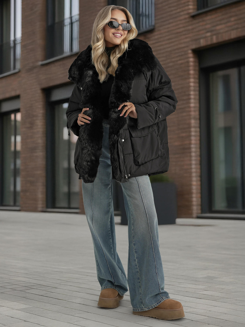 Damen Jacke Schwarz OZONEE JS/16M9185/392