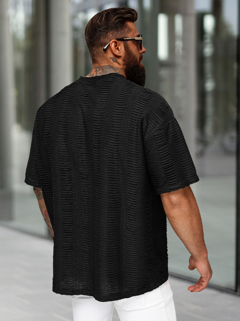 Herren T-shirt Schwarz OZONEE O/B1149