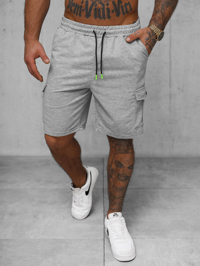 Herren Sportshorts Grau OZONEE JS/8K218/2
