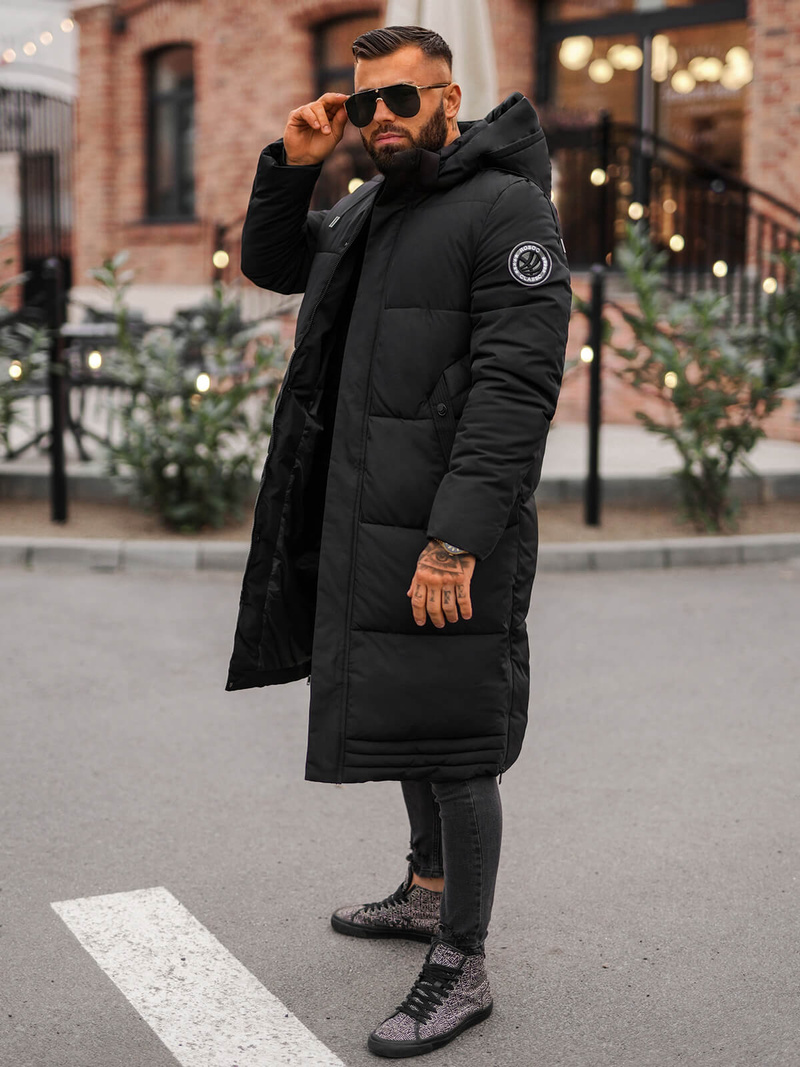 Herren Winterjacke Schwarz OZONEE JS/19M1290/392