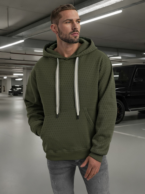 Herren Kapuzenpullover Khaki OZONEE O/G3065
