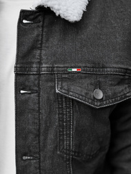Herren Jeansjacke Sherpa Schwarz OZONEE NB/MJ517NZ