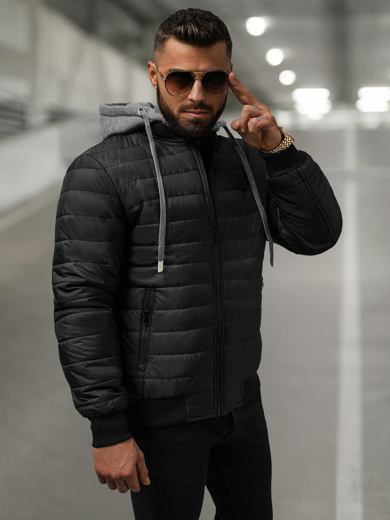 Herren Jacke Schwarz OZONEE JS/8M985/392