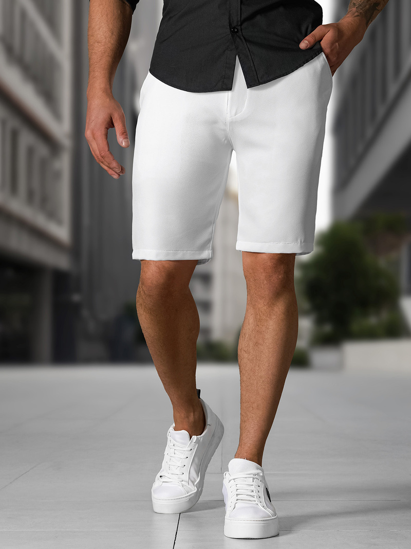 Herren Chino Shorts Weiß OZONEE DJ/4400