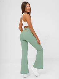 Damen Leggings mit Breiten Beinen Mintgrün JS/17K587/127