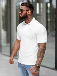 Herren Poloshirt Weiß OZONEE NB/MT3142