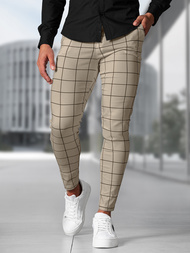 Herren Chino Hose Beige OZONEE O/P4009Z