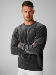 Herren Velours Sweatshirt Anthrazit OZONEE JS/8B1166/6