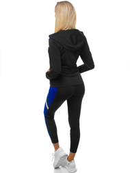 Zweiteiliges Trainingsanzug-Set Schwarz-Blau OZONEE JS/YW06005/1/9