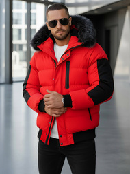 Herren Winterjacke Rot OZONEE O/M798Z