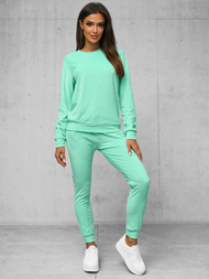 Damen Velours Sportanzug Dunkelpfefferminz OZONEE O/8C1173/139Z