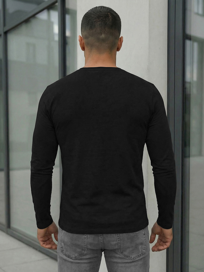 Herren Longsleeve Schwarz OZONEE JS/DB71/1