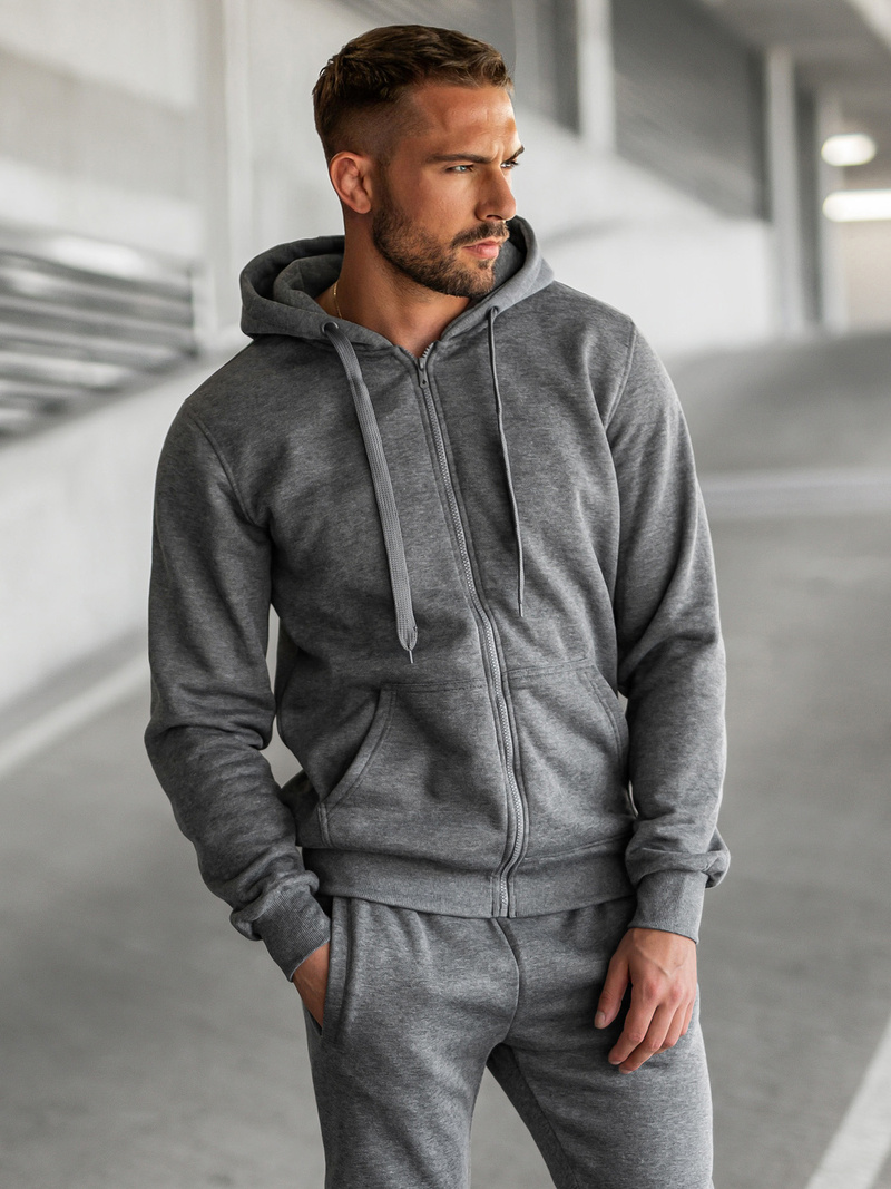 Herren Sportanzug Anthrazit OZONEE JS/68C10386/5Z