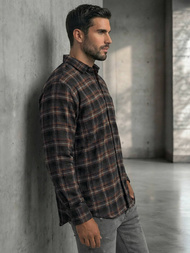 Herren Hemd Dunkelblau OZONEE V/V177Z