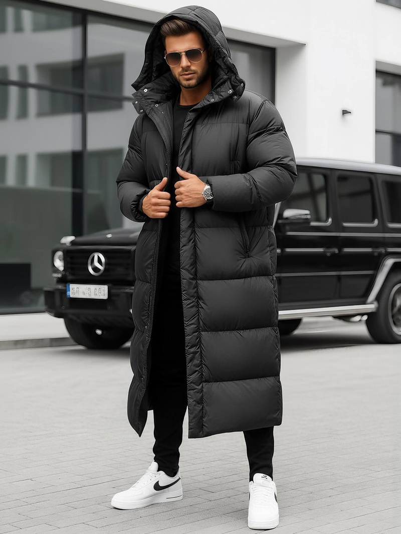 Herren Winterjacke Schwarz OZONEE O/M3202Z