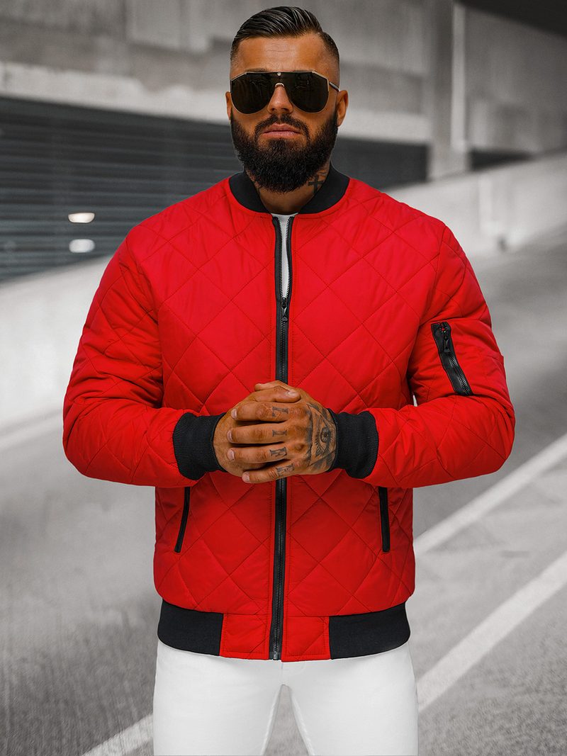 Herren Jacke Rot OZONEE JS/MY01Z