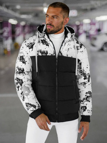 Herren Winterjacke Weiß-Schwarz OZONEE JS/31M5030/392Z