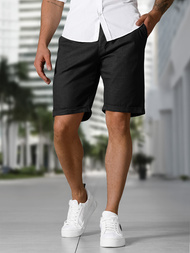 Herren Chino Shorts Schwarz OZONEE TMK/DC809/1Z