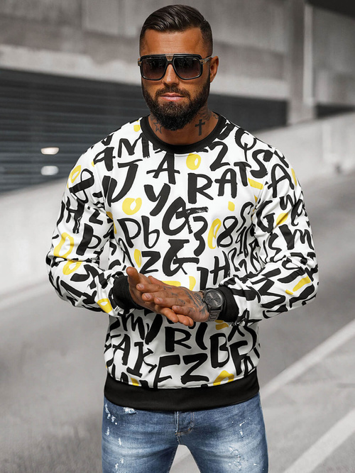 Herren Sweatshirt Weiß OZONEE JS/8B1220/1