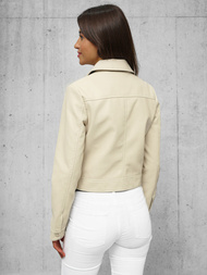 Damen Lederjacke Beige OZONEE O/G117Z