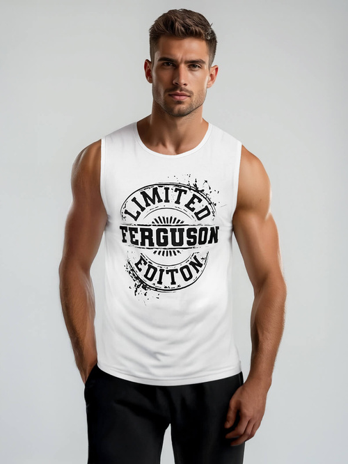 Herren Tank Top Weiß OZONEE JS/8B1725/1